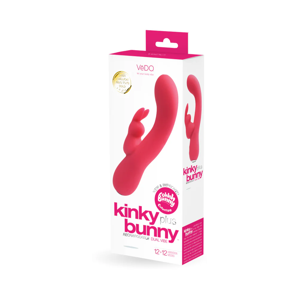 VeDO Kinky Bunny Rechargeable Rabbit Vibrator - Pretty In Pink
