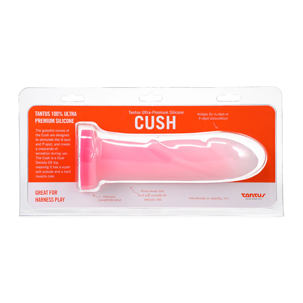 Tantus Cush O2 Dual Density G-Spot Dildo Rose Quartz