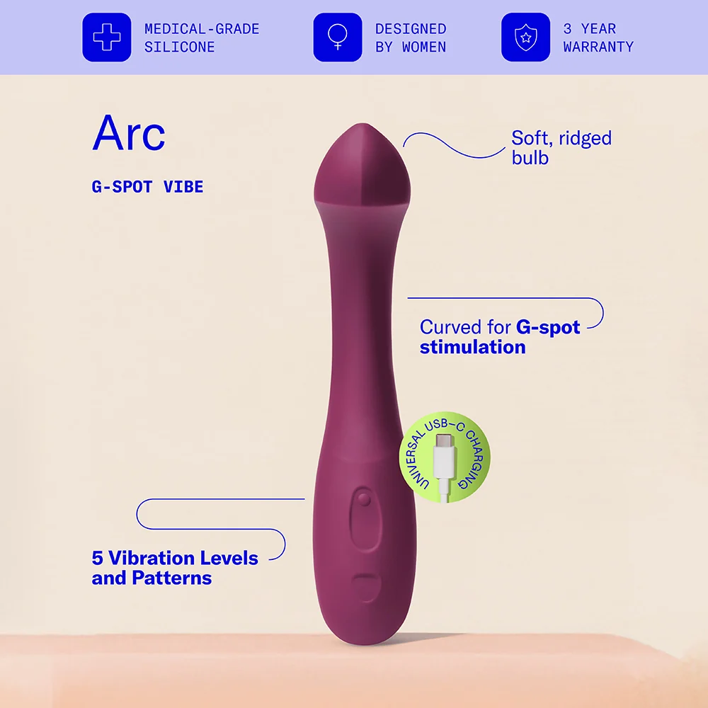 Dame Arc G-Spot Vibrator Plum view 6