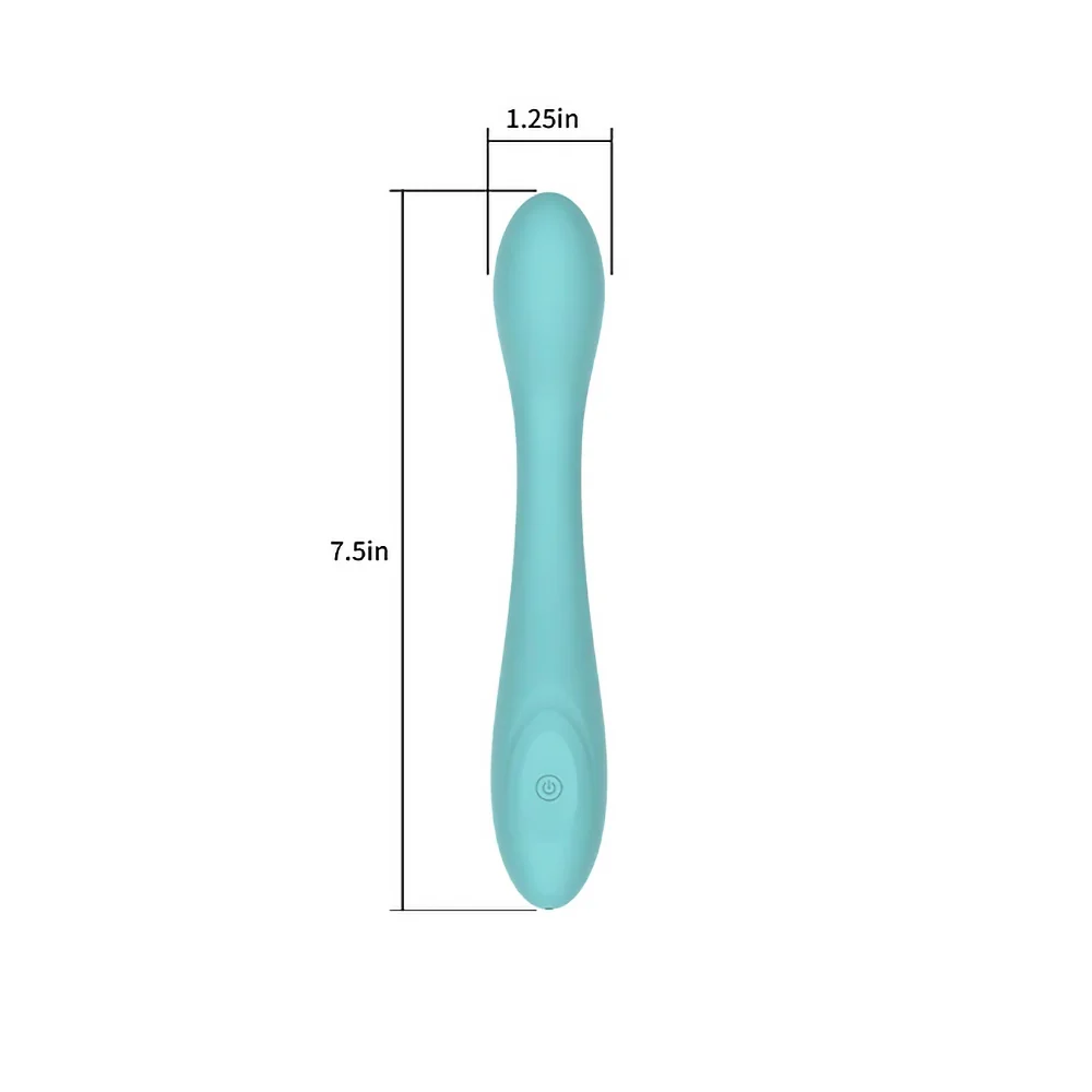 Spectrum Essentials Rechargeable Silicone G-Spot Vibrator Blue view 7
