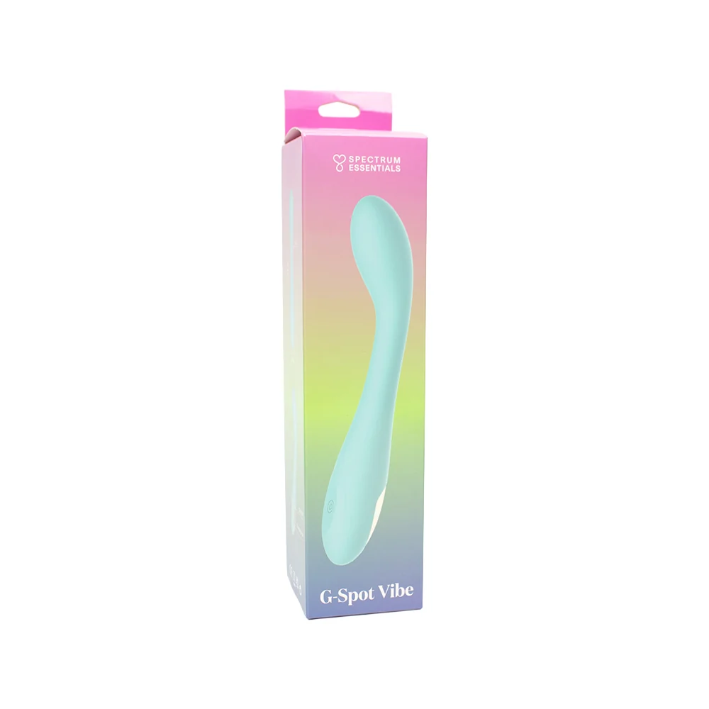 Spectrum Essentials Rechargeable Silicone G-Spot Vibrator Blue view 8