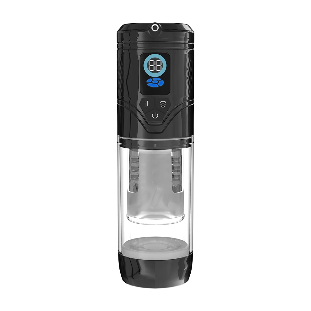 PUMPED Sensurge Automatic Rechargeable Heating Suction Masturbator Black