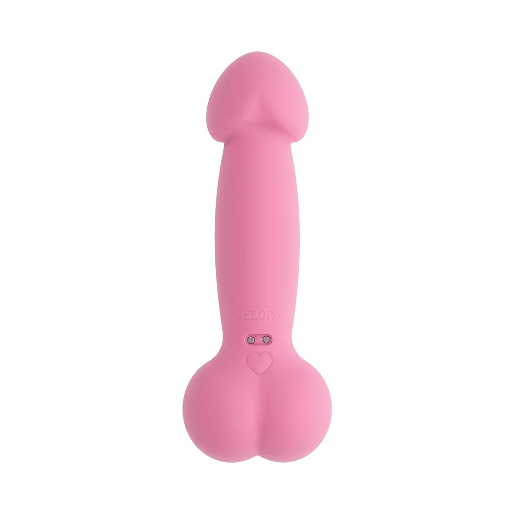 Selopa A Bit Nutty Floppy Phallic Mini Vibrator Pink
