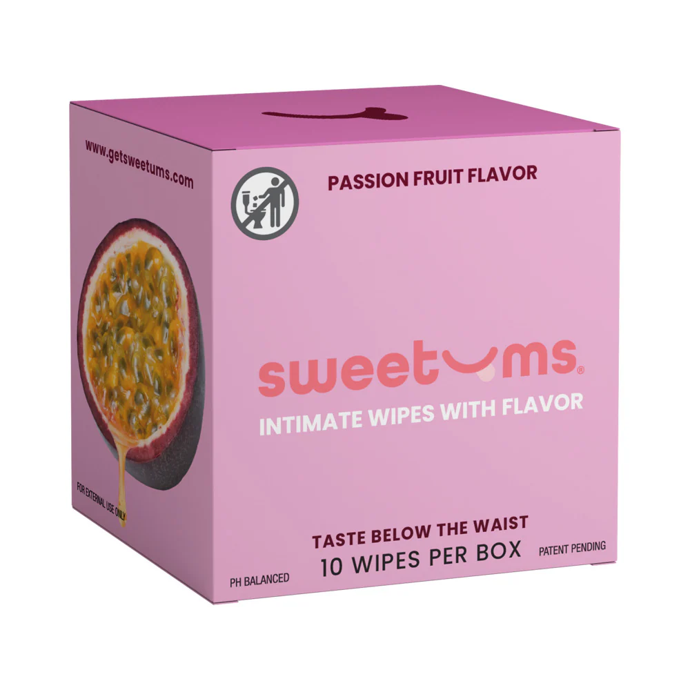 Sweetums Intimate Wipes Passion Fruit Flavor 10-Pack