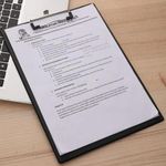 Deli Plastic Clipboard Single A4 Blk