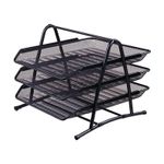 Deli Mesk Letter Tray Set 3 Tier Blk