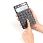 Deli Semi Desk Calculator 12 Digit Black