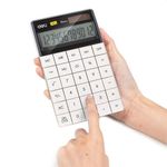 Deli Semi Desk Calculator 12 Digit White