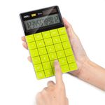 Deli Semi Desk Calculator 12 Digit Green