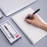 Deli Mate Gel Pen 0.5Mm Blk Bx12