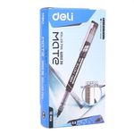 Deli Mate Rollerball Pen 0.5Mm Blk Bx12
