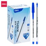Deli Eq4 Think Ballpen Medium Blue Bx50