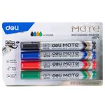 Deli Whiteboard Marker Chisel Ast Card 4