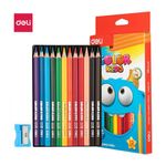 Deli Color Kids Jumbo Pencils Ast Pk12