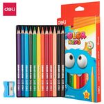 Deli Color Kids Jumbo Pencils Ast Pk12