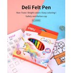 Felt Pen Washable 1.0Mm 12 Colours