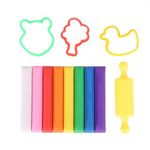 Dough-It Plasticine 8 Cols With Roller