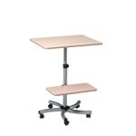Mobile Computer Table - Beech