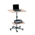 Mobile Computer Table - Beech