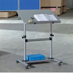 Mobile Height Adjust Work Desk - Alumin