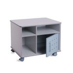Mobile Grey Table/Storage Unit Landscape