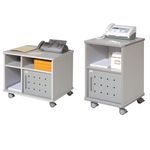 Mobile Grey Table/ Storage Unit Portrait