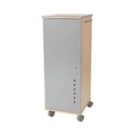 Office Caddy Shelves - Metal Door/Beech