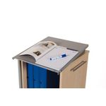 Office Caddy Shelves - Metal Door/Beech
