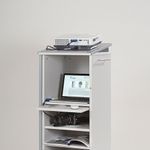 Office Caddy Shelves - Metal Door/Grey
