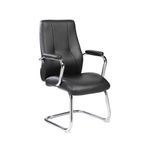 Confident Imitation Leather Chair- Black