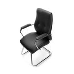 Confident Imitation Leather Chair- Black