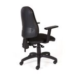 Operators Chair Black With Arm Rests