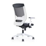 Operators Chair Mesh - White Frame - Blk
