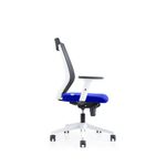 Operators Chair Mesh - White Frame - Blu