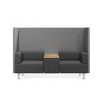 Be Soft Double Booth + Table - Grey