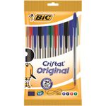 Bic Cristal Biro Medium Pack Of 10 Asstd