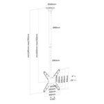 Newstar Flat Scn Ceiling Mt 106-156Cm