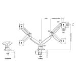 Neomounts Flat Screen Desk Mount 2 Clm/G