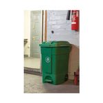Wheelie Bin + Foot Pedal 70L Green
