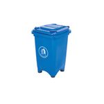 Static Bin With Feet 50 Litre Blue