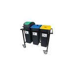 Mob Recycling Trolley With 3X65L Bin