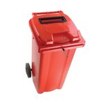 2Work Wheelie Bin Slot Lid 140L Red