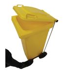 2Work Wheelie Bin Ref 120L Pedal Ylw