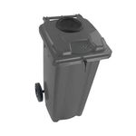 2Work Wheelie Bin 120L Bot/Lock Grey