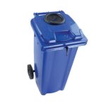 2Work Wheelie Bin 140L Bot/Lock Blue