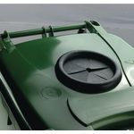 2Work Wheelie Bin 240L Bot/Lock Grn