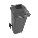 2Work Wheelie Bin 360L Bot/Lock Grey
