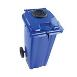 2Work Wheelie Bin 360L Bot/Lock Blue