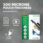 Laminating Pouch A4 2X100 Micron (Pk100)