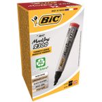 Bic 2300 Permanent Mkr Red Chisel Bx12
